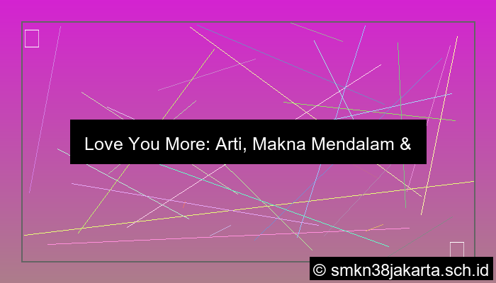visual love you more artinya