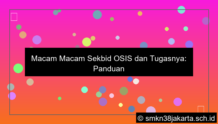 visual macam macam sekbid osis dan tugasnya