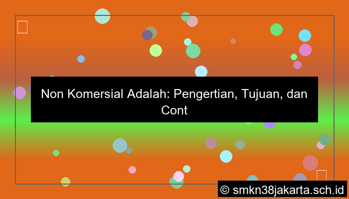 non komersial adalah