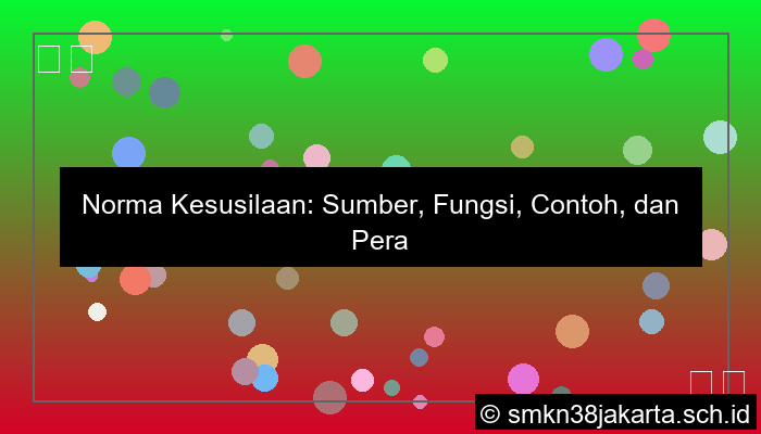 norma kesusilaan bersumber dari