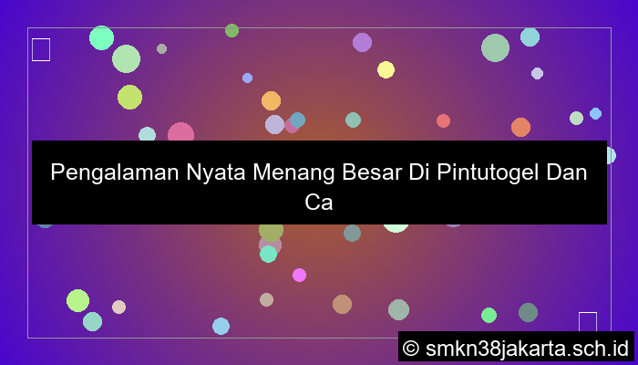 Pengalaman Nyata Menang Besar Di Pintutogel Dan Cara Mengikutinya