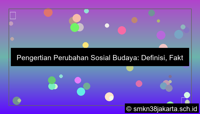 pengertian perubahan sosial budaya