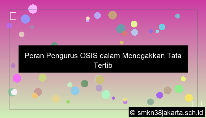 ilustrasi peran serta pengurus osis dalam melaksanakan tata tertib siswa adalah