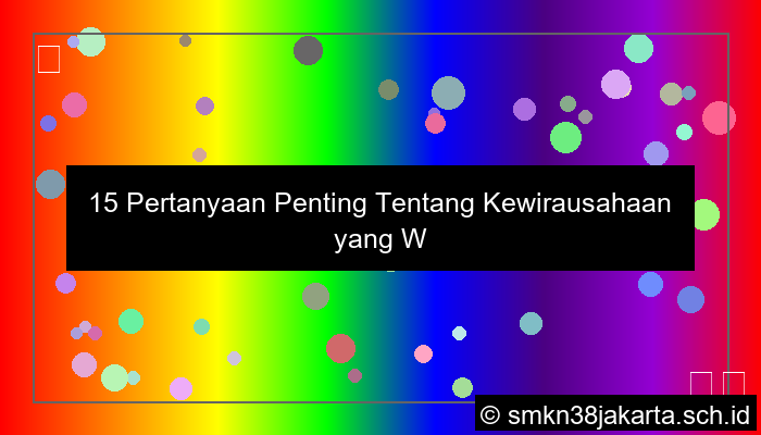 pertanyaan tentang kewirausahaan