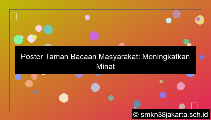 gambar poster taman bacaan masyarakat