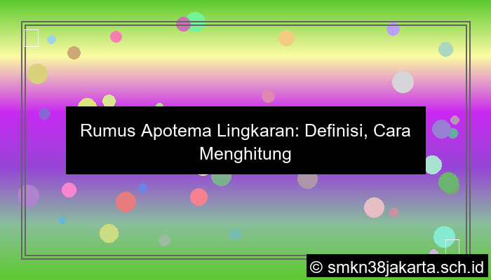 rumus apotema lingkaran