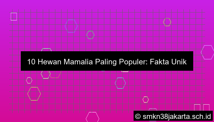 sebutkan 10 hewan mamalia