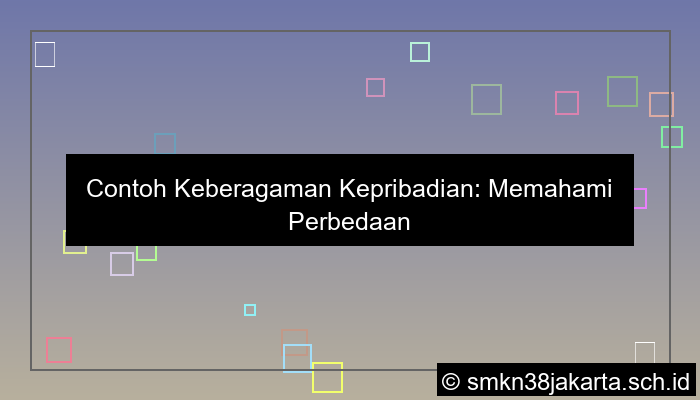desain sebutkan contoh keberagaman kepribadian
