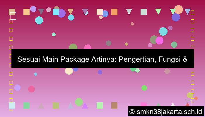 sesuai main package artinya