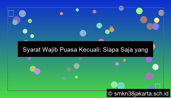 syarat wajib puasa kecuali