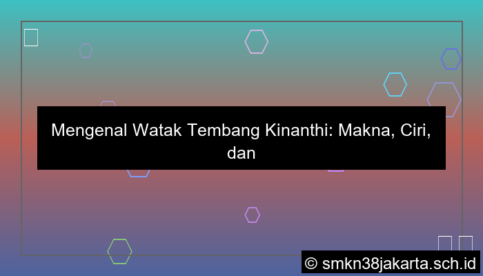 watak tembang kinanthi