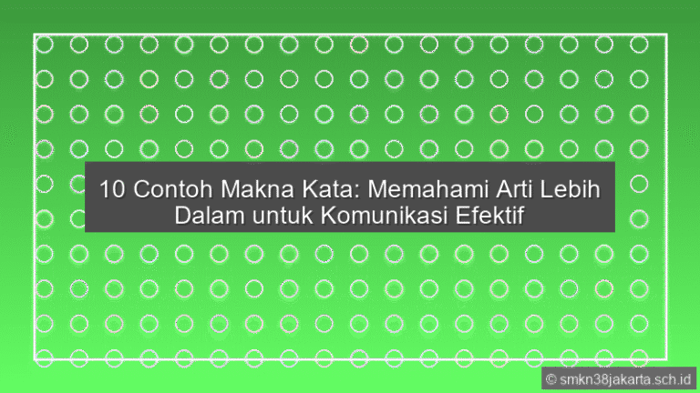 10 Contoh Makna Kata