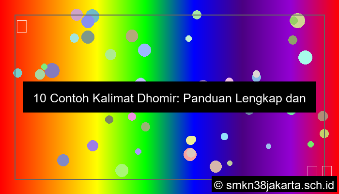 grafik 10 contoh kalimat dhomir