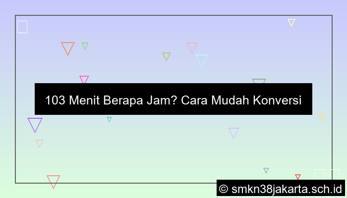 grafik 103 menit berapa jam