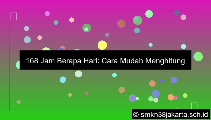ilustrasi 168 jam berapa hari