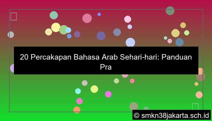 20 percakapan bahasa arab