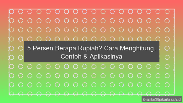 5 Persen Berapa Rupiah