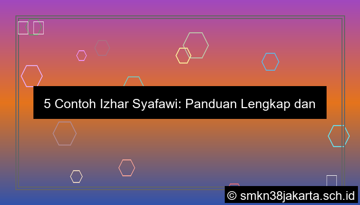 5 contoh izhar syafawi