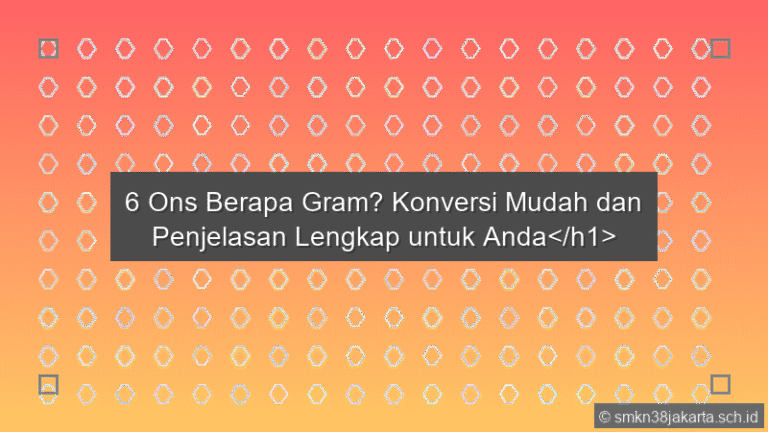 6 Ons Berapa Gram