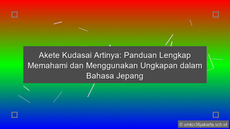 Akete Kudasai Artinya