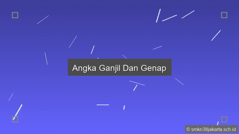 Angka Ganjil Dan Genap