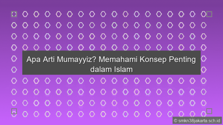 Apa Arti Mumayyiz