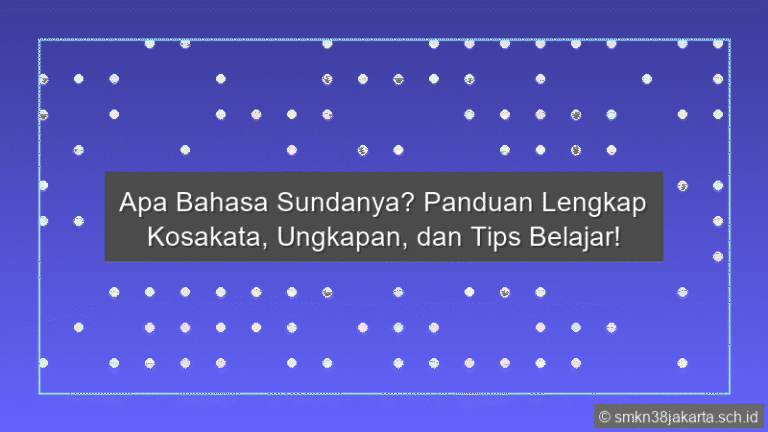 Apa Bahasa Sundanya