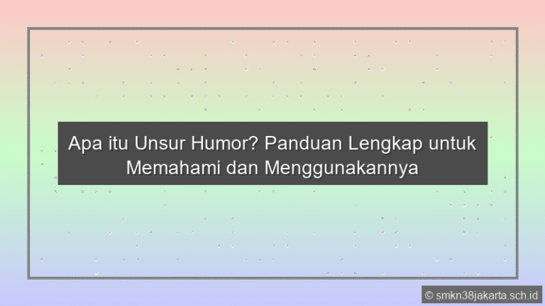Apa Itu Unsur Humor