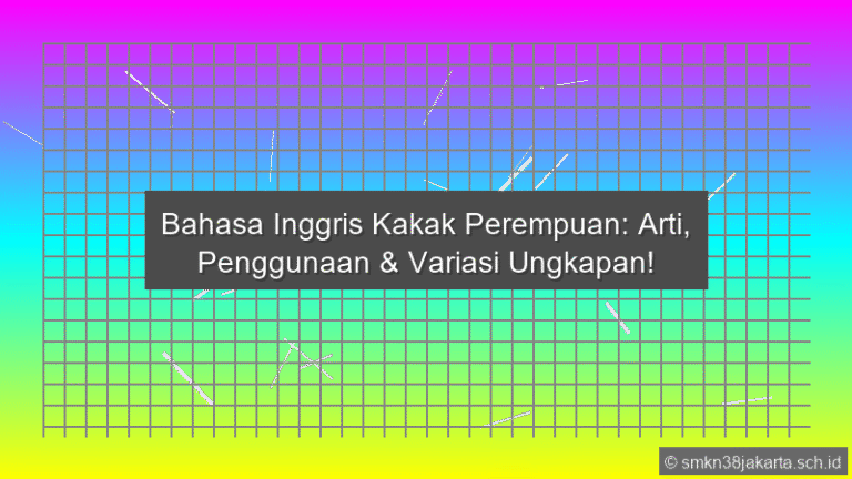 Bahasa Inggris Kakak Perempuan
