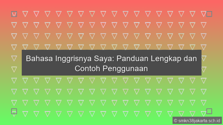 Bahasa Inggris Nya Saya
