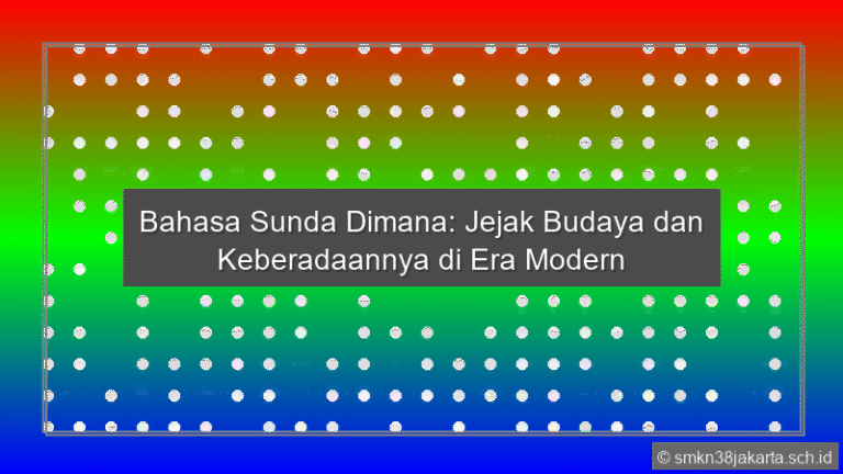 Bahasa Sunda Dimana