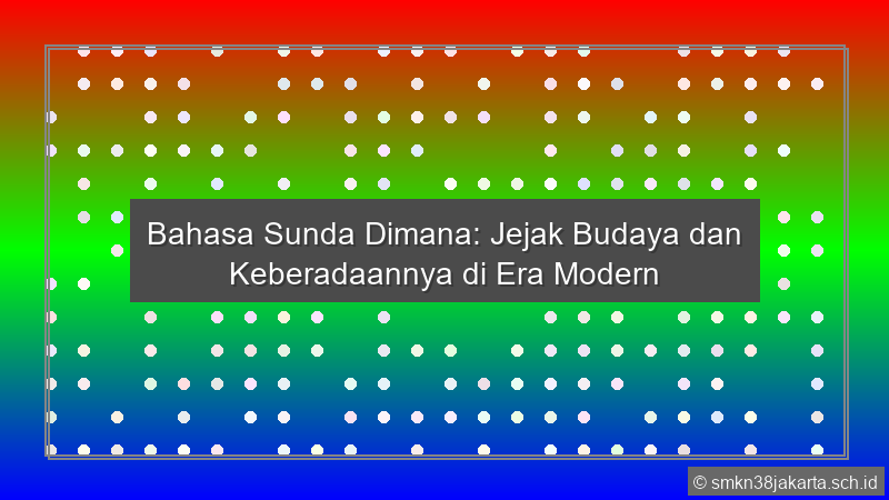 Bahasa Sunda Dimana
