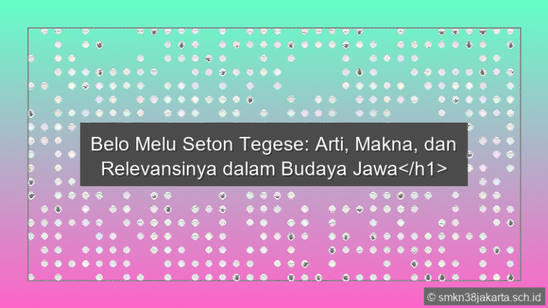 Belo Melu Seton Tegese