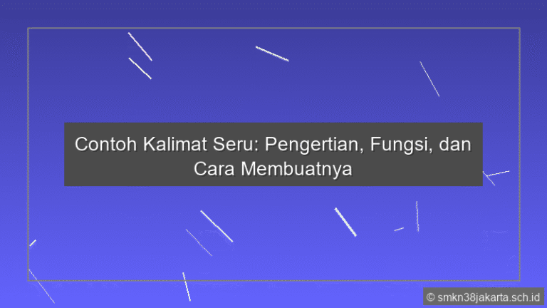 Contoh Kalimat Seru