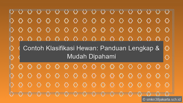 Contoh Klasifikasi Hewan