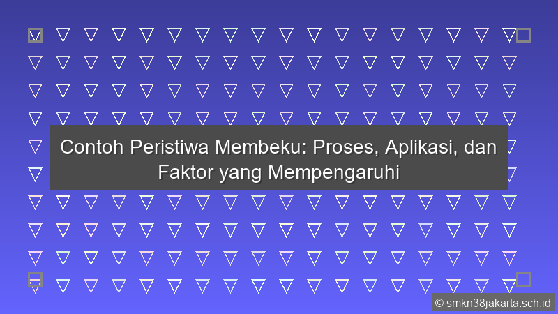 Contoh Peristiwa Membeku