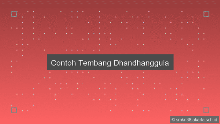 Contoh Tembang Dhandhanggula