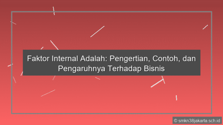 Faktor Internal Adalah
