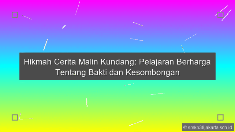 Hikmah Cerita Malin Kundang