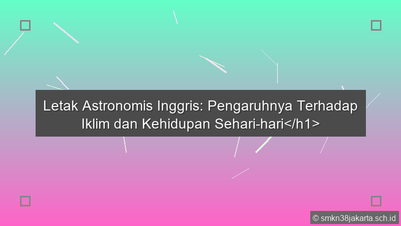 Letak Astronomis Inggris