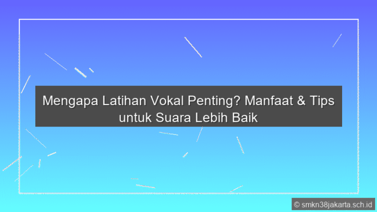 Berlatih Vokal Diperlukan Agar