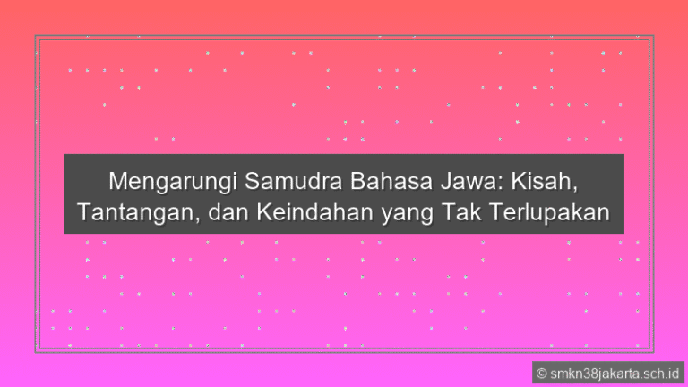 Cerita Pengalaman Bahasa Jawa