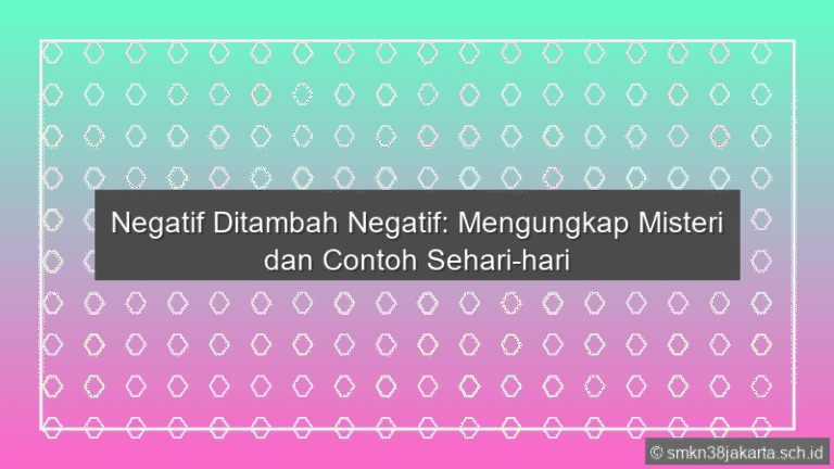 Negatif Ditambah Negatif Hasilnya