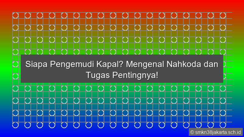 Pengemudi Kapal Disebut