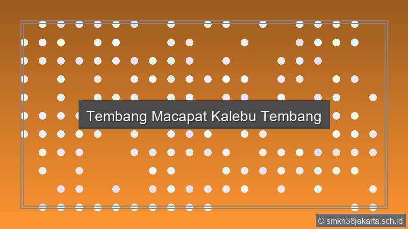 Tembang Macapat Kalebu Tembang