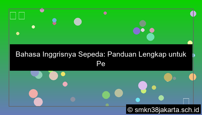 bahasa inggrisnya sepeda