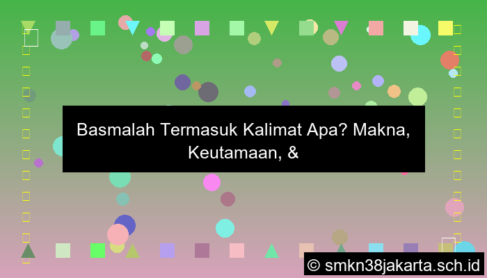 grafik basmalah termasuk kalimat