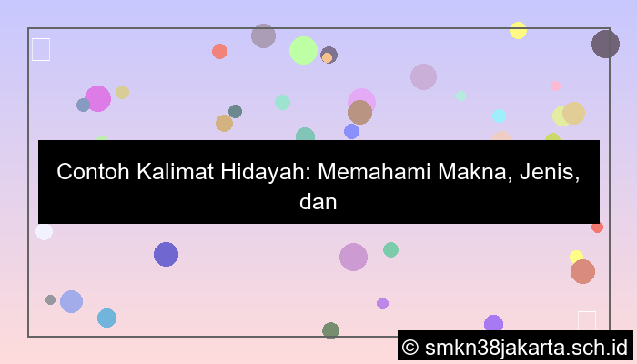 contoh kalimat hidayah
