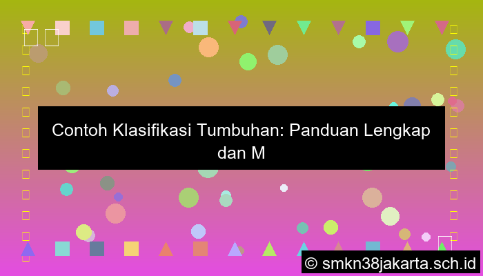 grafik contoh klasifikasi tumbuhan