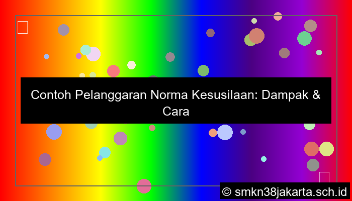 gambar contoh pelanggaran norma kesusilaan